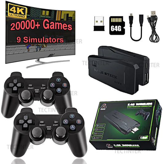 M8 Video Game Console 4K HD Built-in 20000 Games Wireless Controller TV
