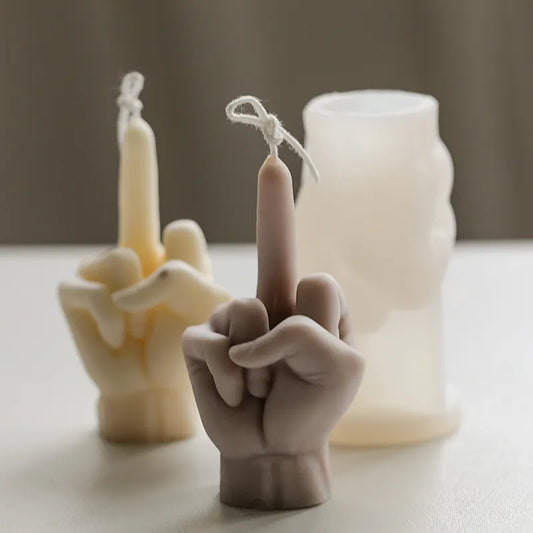3D Middle Finger Candle