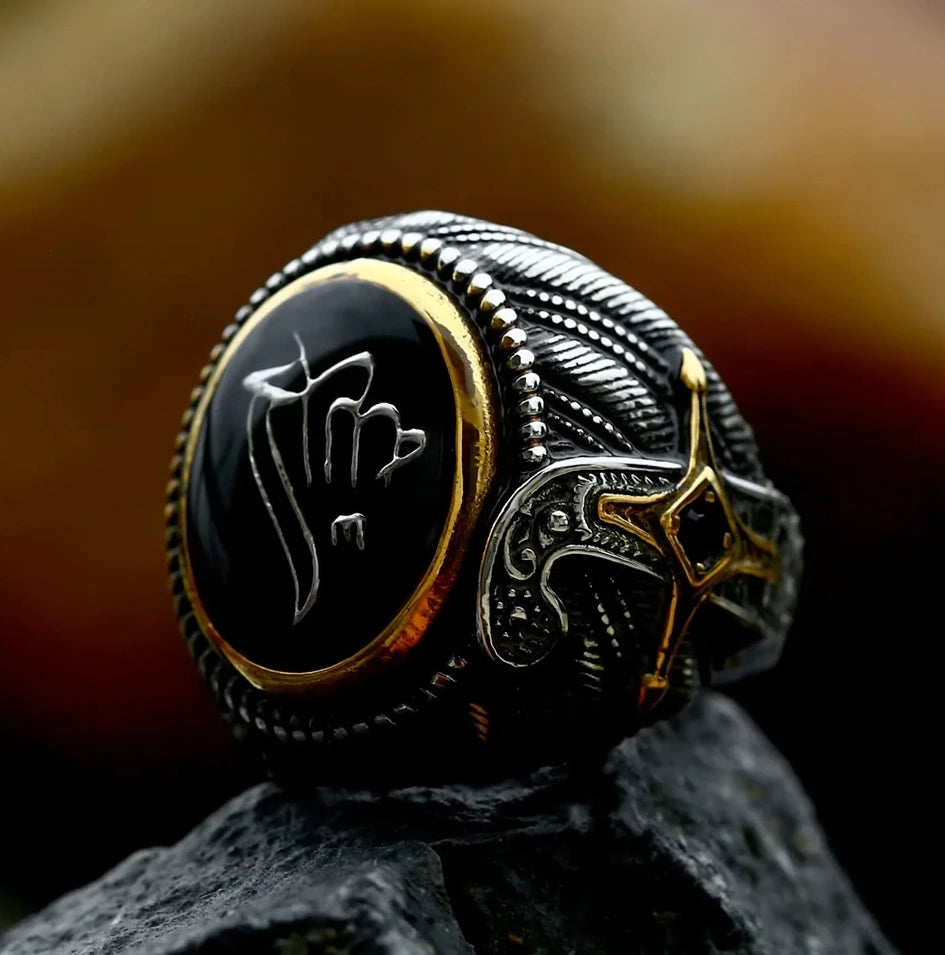 Ring Zircon Stone Ethnic Style