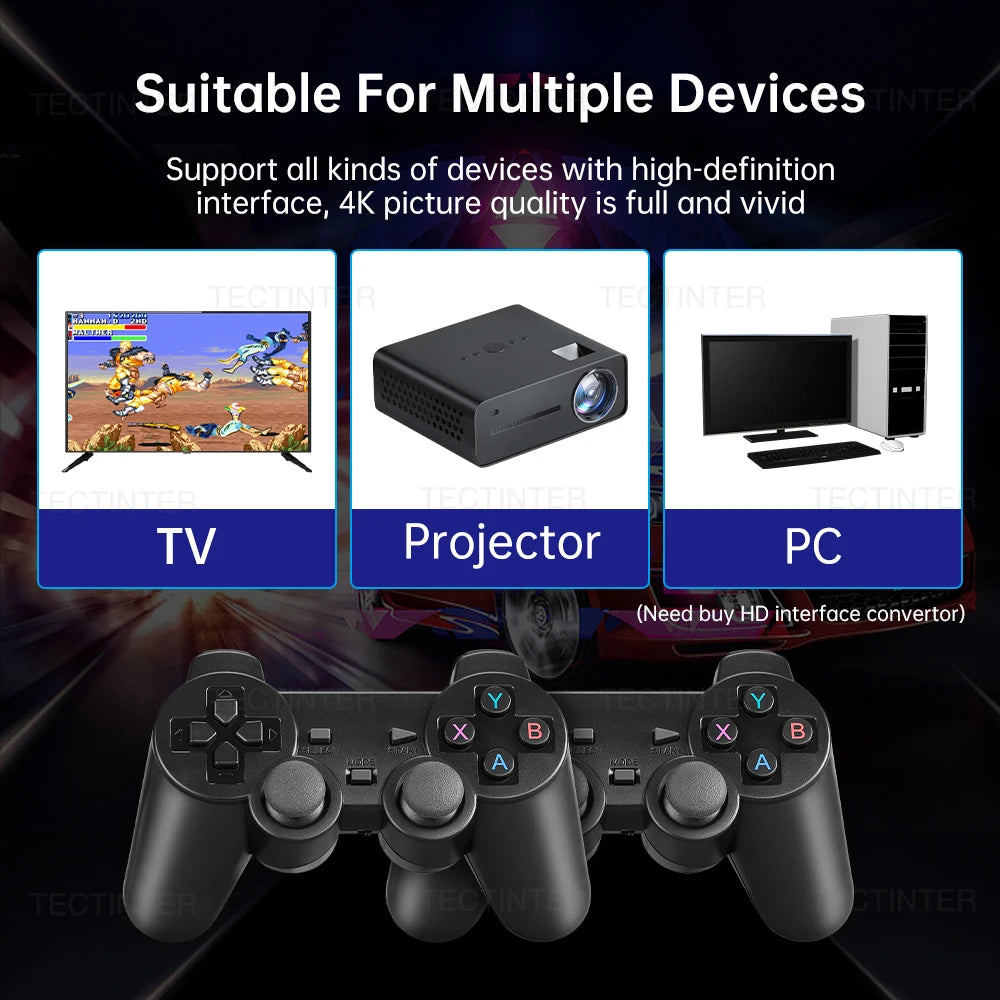 M8 Video Game Console 4K HD Built-in 20000 Games Wireless Controller TV