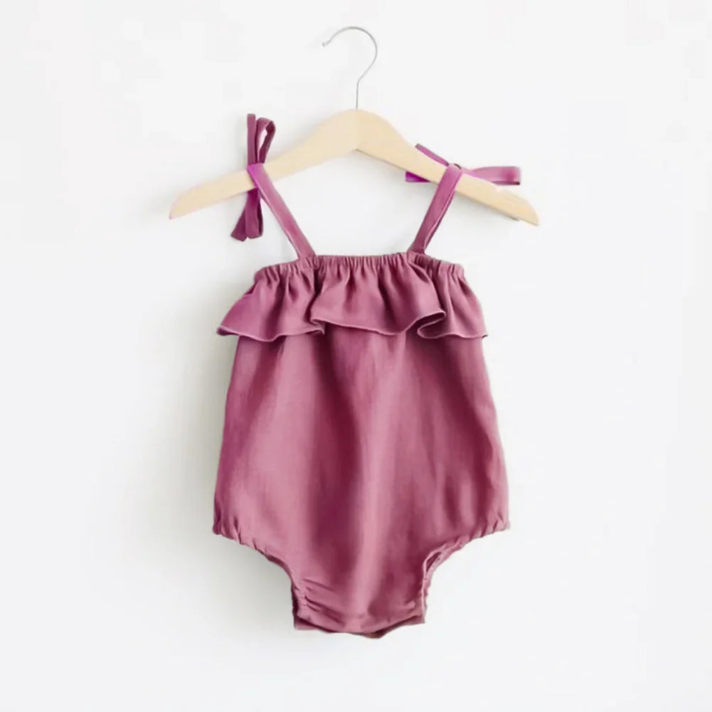 Summer Baby Girls Rompers Solid