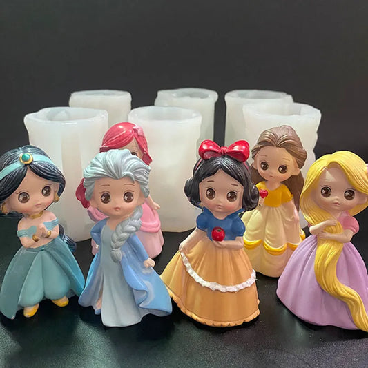 3D Princess Girls Gypsum Candle